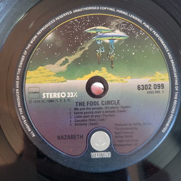 Nazareth – The Fool Circle LP – 6302 099 A&M 1981 – VG+ Sleeve – Classic Rock - Picture 6 of 11